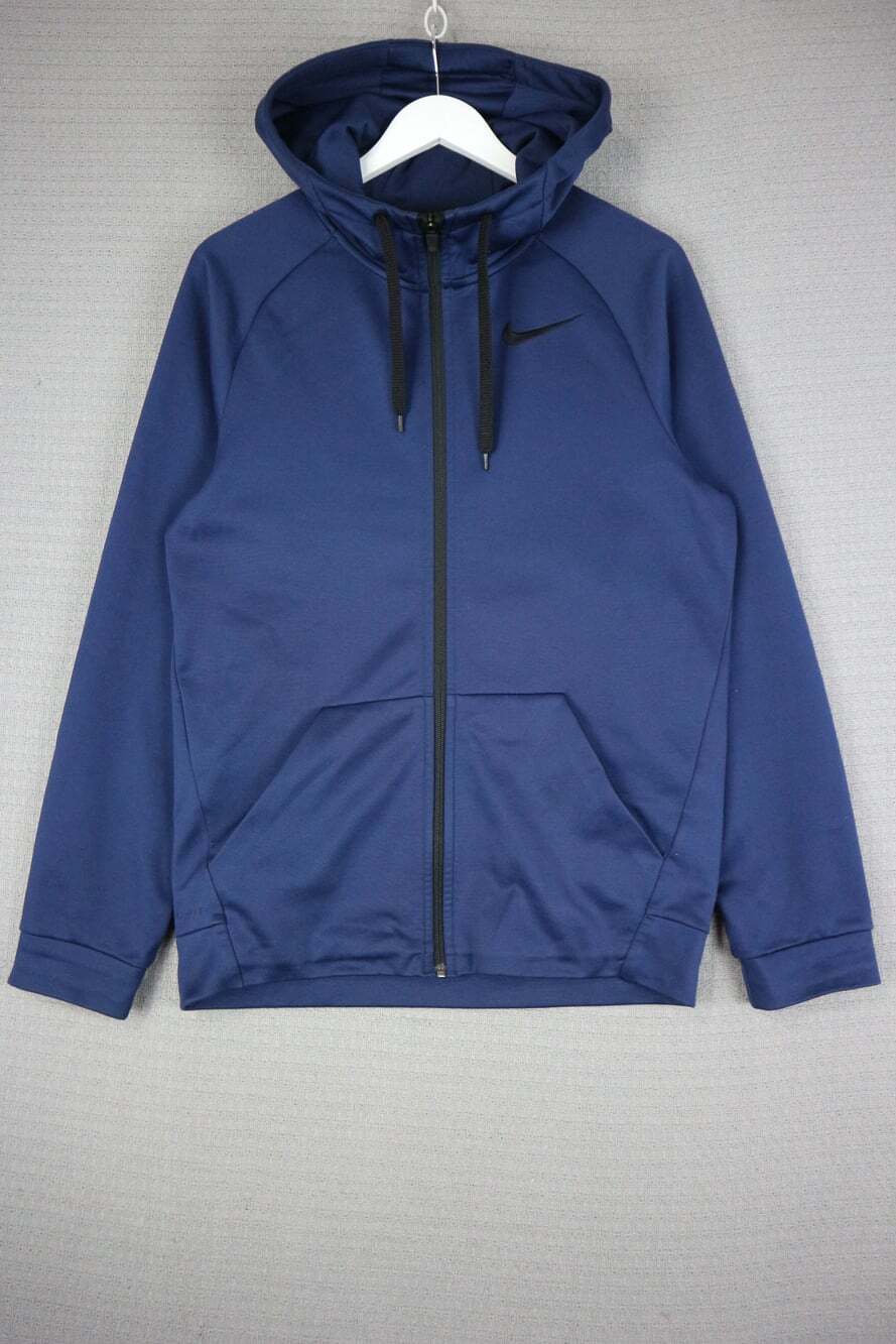 Nike Activewear High Neck Navy Hoodie Sweater Mens Small Dri-Fit Tech